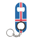 IJslandse vlag Mini Flessenopener (Voorkant)