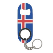 IJslandse vlag Mini Flessenopener (Achterkant)
