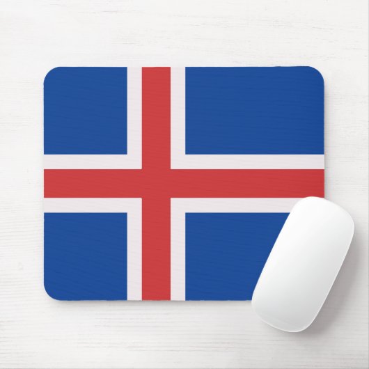 IJslandse vlag Muismat (Met muis)