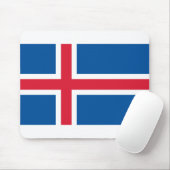 IJslandse vlag Muismat (Met muis)