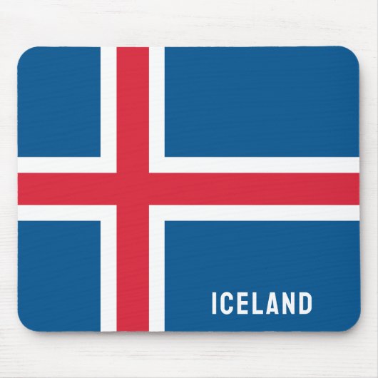 IJslandse vlag Muismat (Voorkant)