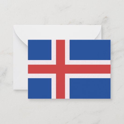IJslandse vlag Notitiekaartje (Voorkant)