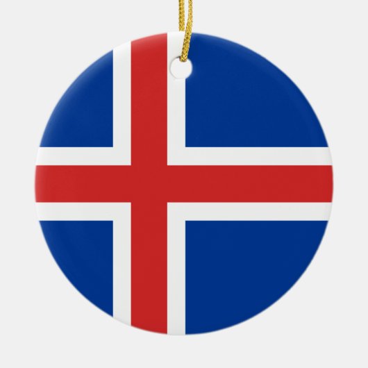 IJslandse vlag Ornament (Voorkant)