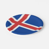 IJslandse vlag Papieren Bordje (Gekanteld)
