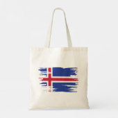 IJslandse vlag-penseelkunst Tote Bag (Achterkant)