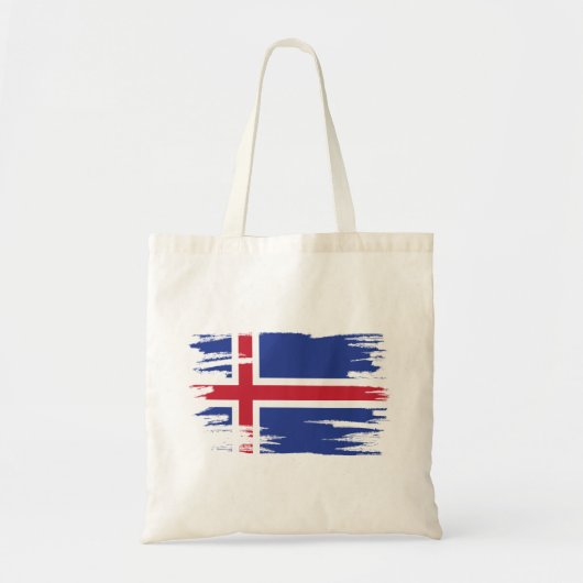 IJslandse vlag-penseelkunst Tote Bag (Voorkant)