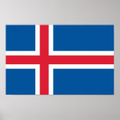 IJslandse vlag - Poster (Voorkant)