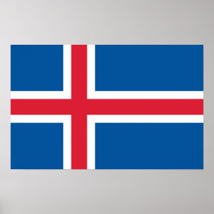 IJslandse vlag - Poster