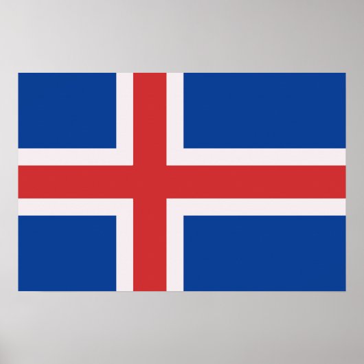 IJslandse vlag Poster (Voorkant)