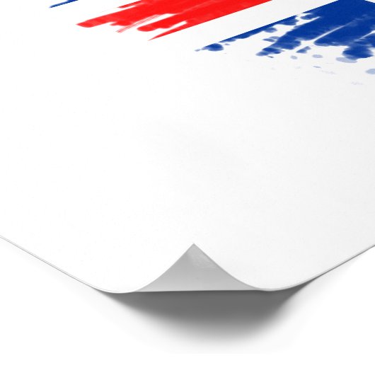 IJslandse vlag Poster (Hoek)