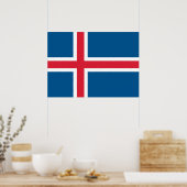 IJslandse vlag Poster (Keuken)