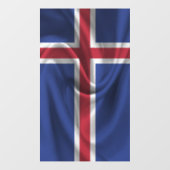 IJslandse vlag Raamsticker (Vel)