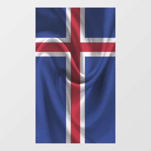 IJslandse vlag Raamsticker (Vel)