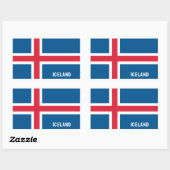 IJslandse vlag Rechthoekige Sticker (Vel)