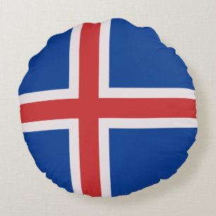 IJslandse vlag Rond Kussen