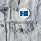 IJslandse vlag Ronde Button 5,7 Cm (In situ)