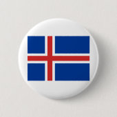 IJslandse vlag Ronde Button 5,7 Cm (Voorkant)