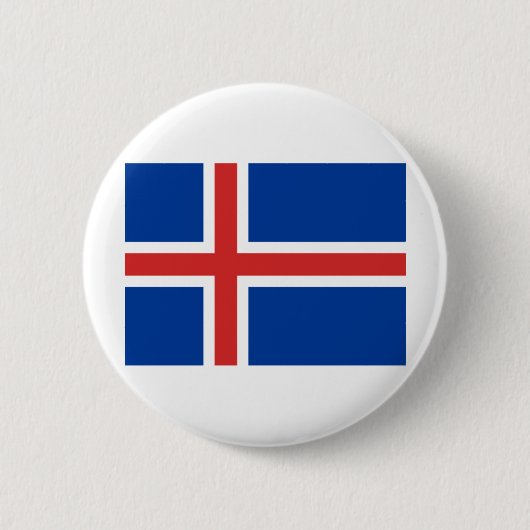 IJslandse vlag Ronde Button 5,7 Cm (Voorkant)