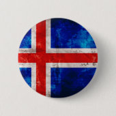 IJslandse vlag Ronde Button 5,7 Cm (Voorkant)