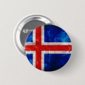 IJslandse vlag Ronde Button 5,7 Cm (Voorkant /achterkant)