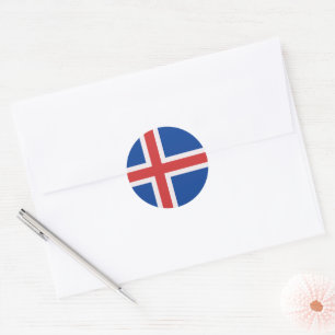 IJslandse vlag Ronde Sticker