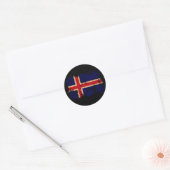 IJslandse vlag Ronde Sticker (Envelop)