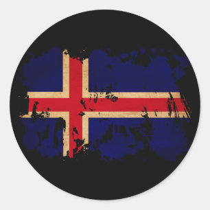 IJslandse vlag Ronde Sticker