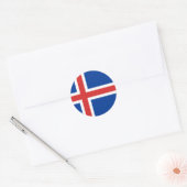 IJslandse vlag Ronde Sticker (Envelop)