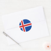 IJslandse vlag Ronde Sticker (Envelop)