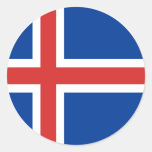 IJslandse vlag Ronde Sticker