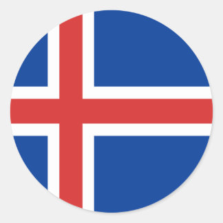 IJslandse vlag Ronde Sticker