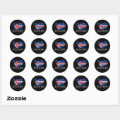 IJslandse vlag Ronde Sticker (Vel)