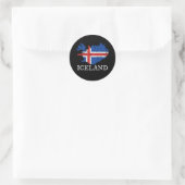 IJslandse vlag Ronde Sticker (Tas)