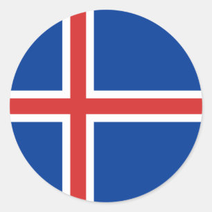 IJslandse vlag Ronde Sticker