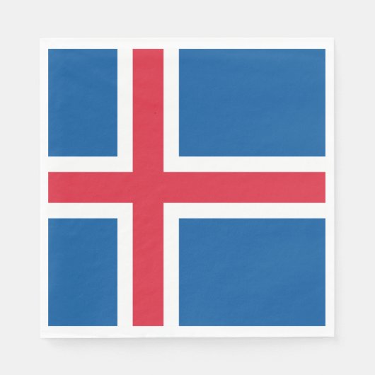 IJslandse vlag Servet (Voorkant)