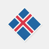 IJslandse vlag servet (Hoek)