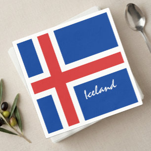 IJslandse vlag Servetten, patriottisch IJsland Servet