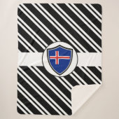 IJslandse vlag Sherpa Deken (Voorkant)
