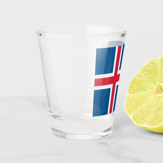 IJslandse vlag Shot Glas (Links)