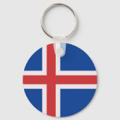 IJslandse vlag Sleutelhanger (Voorkant)