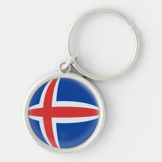 IJslandse vlag Sleutelhanger (Voorkant)