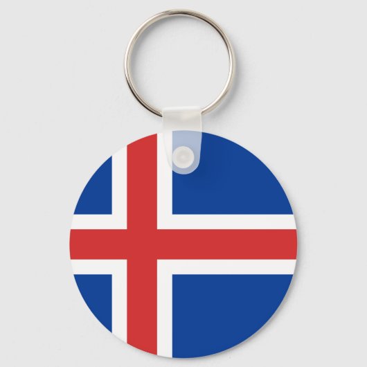 IJslandse vlag-Sleutelhanger Sleutelhanger (Voorkant)
