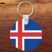 IJslandse vlag-Sleutelhanger Sleutelhanger (Voorkant)