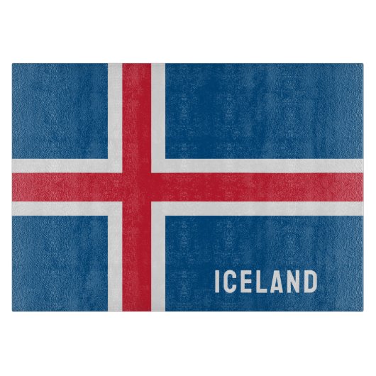 IJslandse vlag Snijplank (Voorkant)