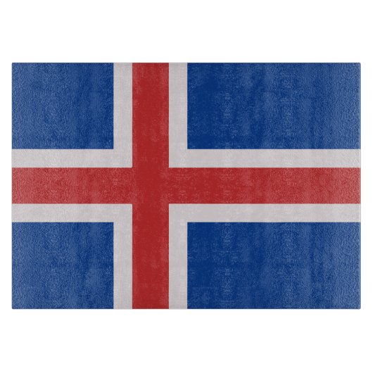 IJslandse vlag Snijplank (Voorkant)