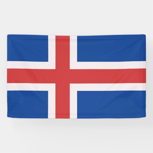 IJslandse vlag Spandoek (Horizontaal)