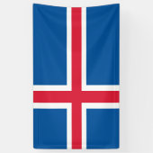 IJslandse vlag Spandoek (Verticaal)