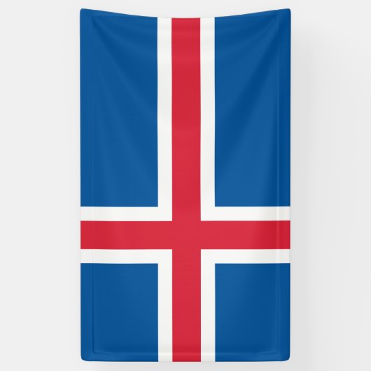 IJslandse vlag Spandoek (Verticaal)
