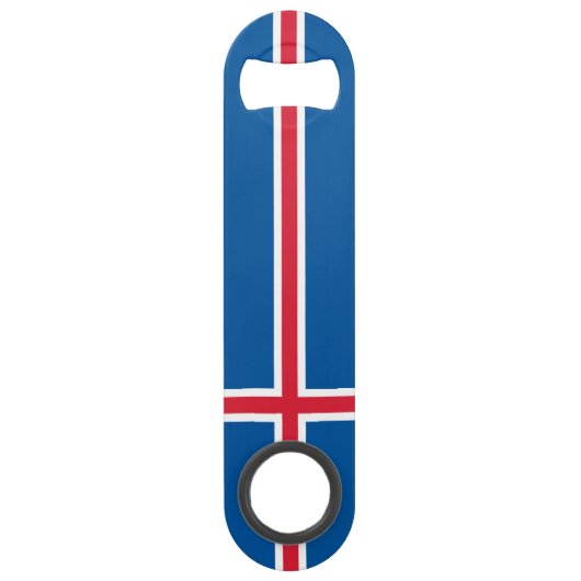 IJslandse vlag Speed Flessenopener (Achterkant)