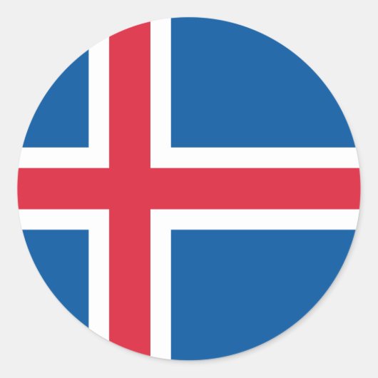 IJslandse vlag - Sticker (Voorkant)